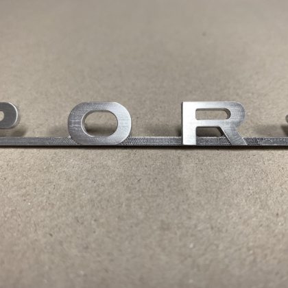 Porsche 356 Pre-A Aluminum Script